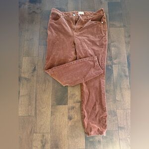 Anthropologie pilcro skinny corduroy pants brown